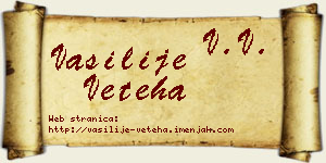 Vasilije Veteha vizit kartica
